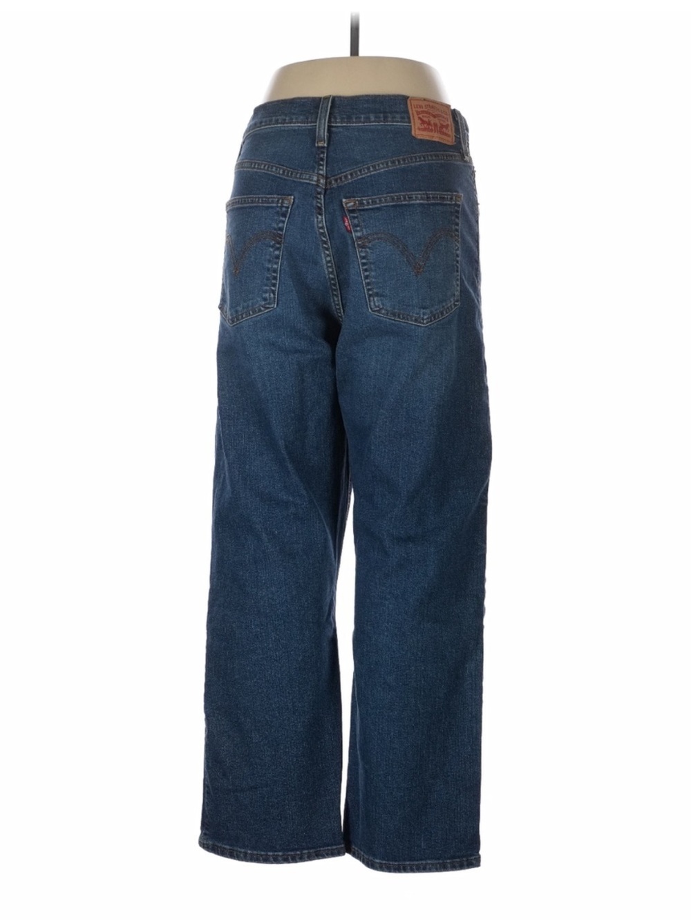 Levi’s Ribcage Straight Ankle Jeans Size 32 Dark Wash High Rise Denim - Picture 3 of 4